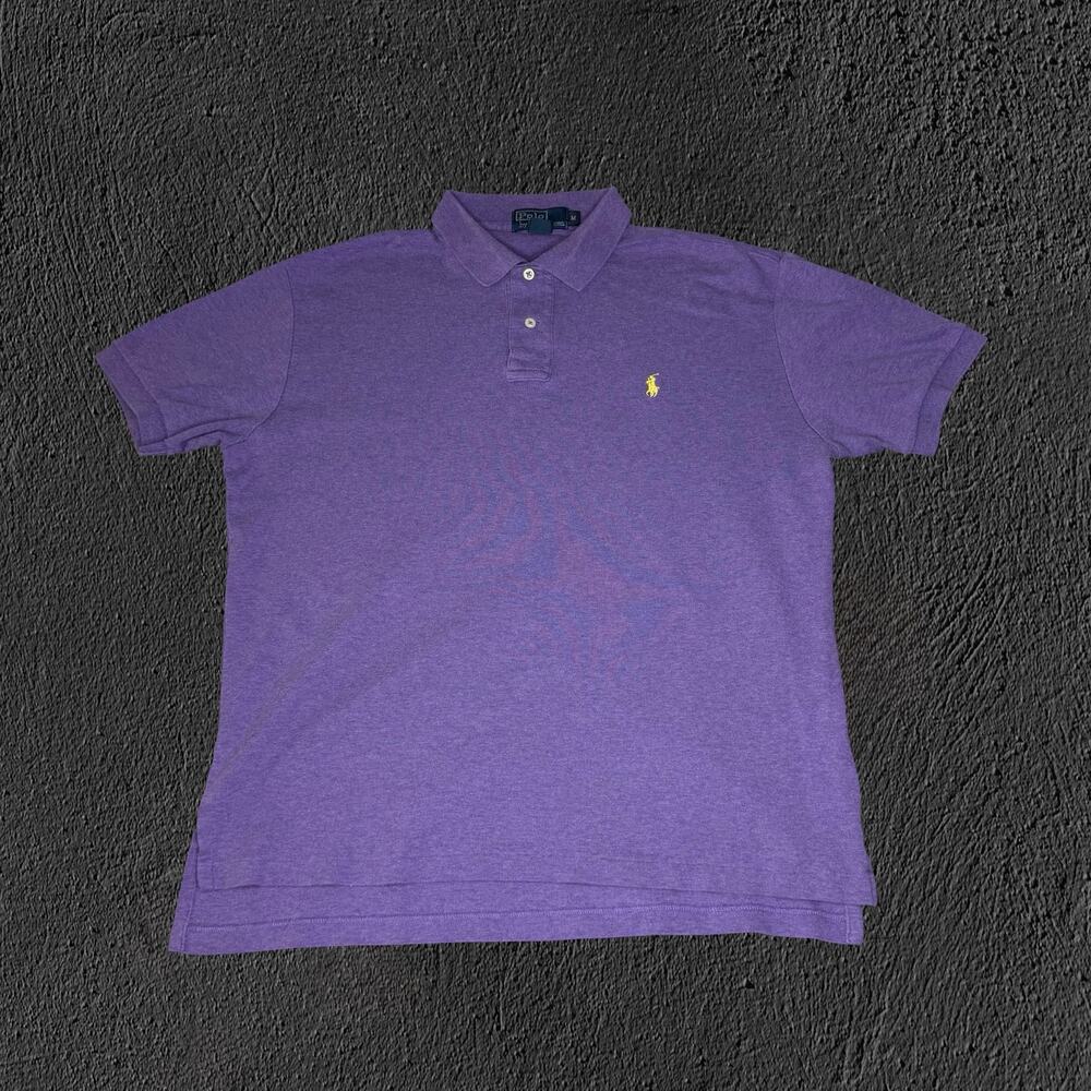 Y2K Polo Ralph Lauren 00’s Lavender With Yellow Logo Polo